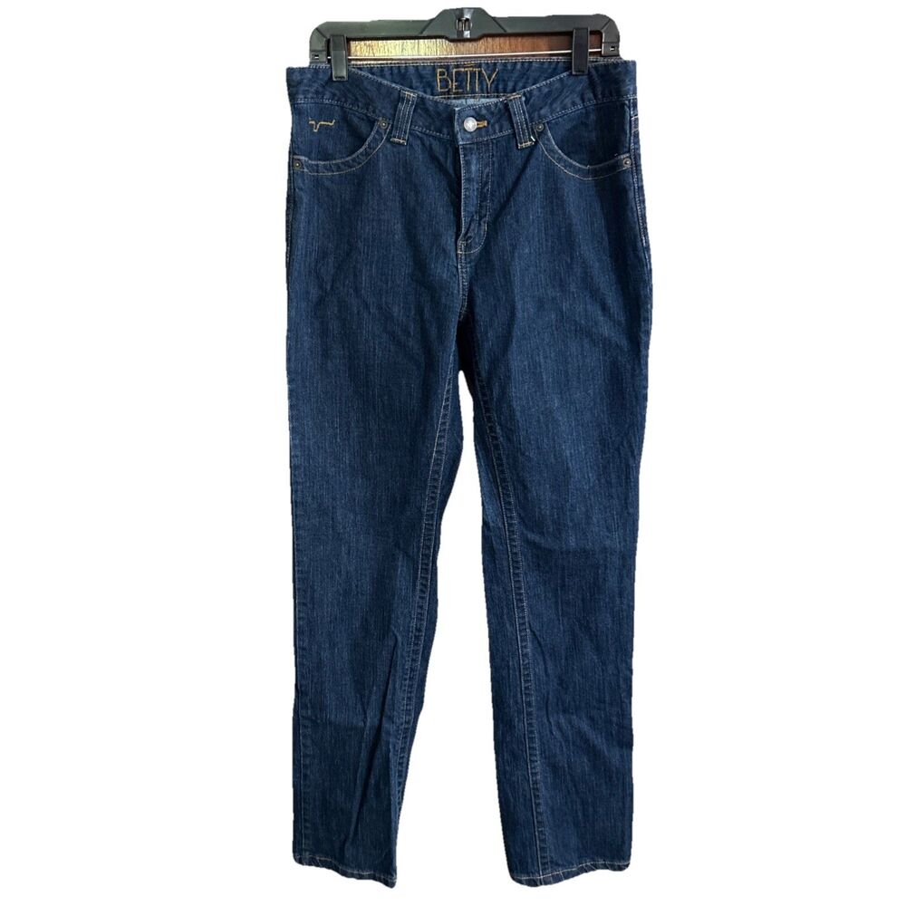 Kimes Ranch Betty Jeans Women’s 12/34 Dark Wash USA Made Western Bootcut Denim